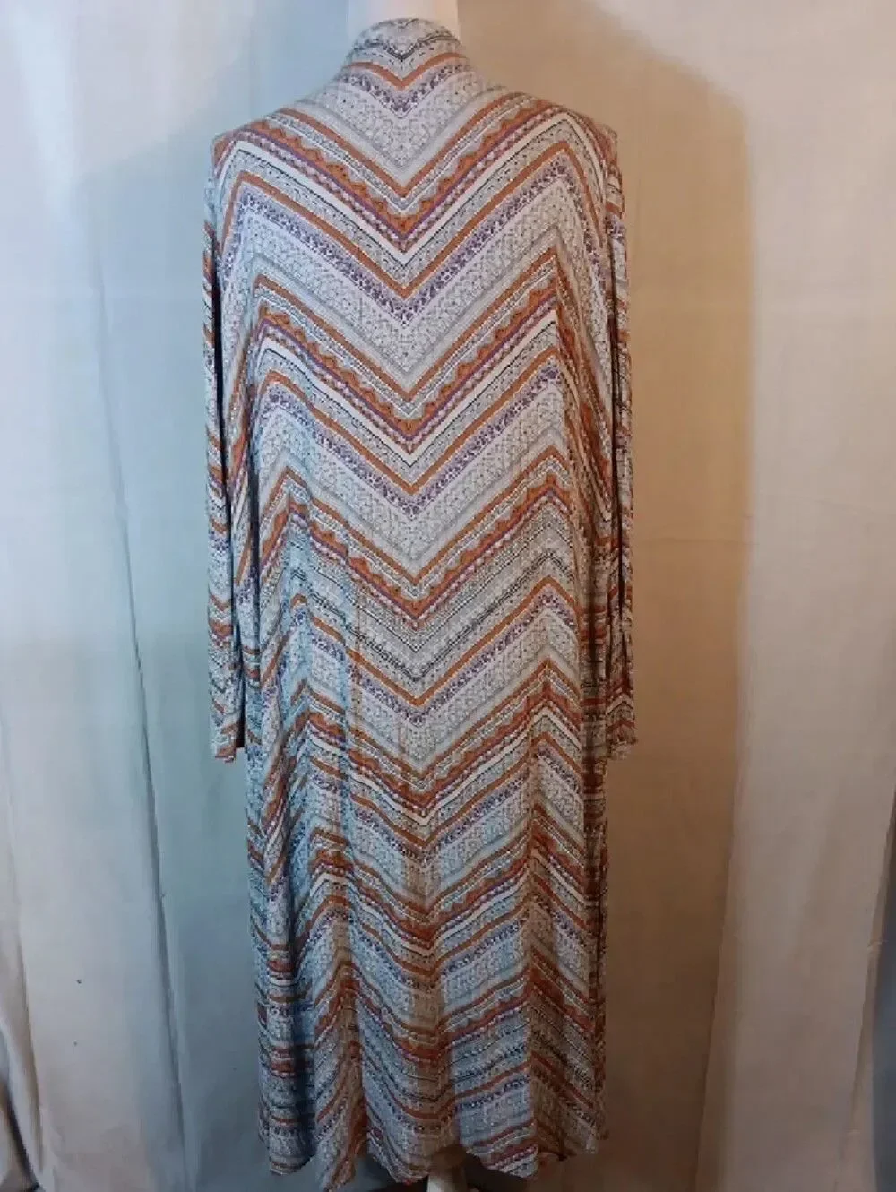 LuLaRoe Open Front Chevron Print Duster Cardigan